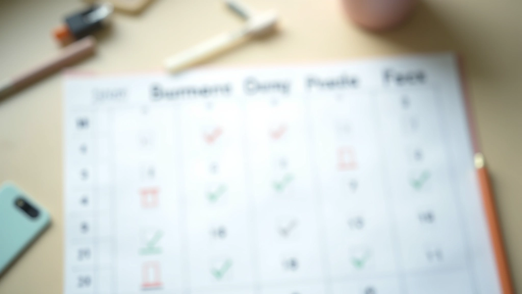 Calendar or tracker with checkmarks marking completed days, visual progress system, accomplishment tracking method, motivational visual feedback