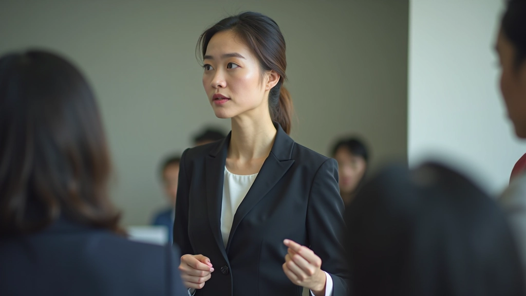 Professional in deep focus during a workshop